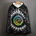 thumbnail image 5 of LAOLIUSN Novelty Tie Dye Style Hoodies for Men Spiral Streak Print Sweatshirt Pullover S-4XL, 5 of 7