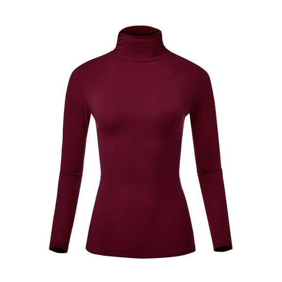 Women Soft Long sleeve Lightweight Turtleneck Top