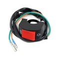 thumbnail image 2 of 1 Set Motorcycle Rear Turn Signals ON OFF Switch Button Stop Black Plastic Metal Rubber 4.5*2.12*3.3in, 2 of 8