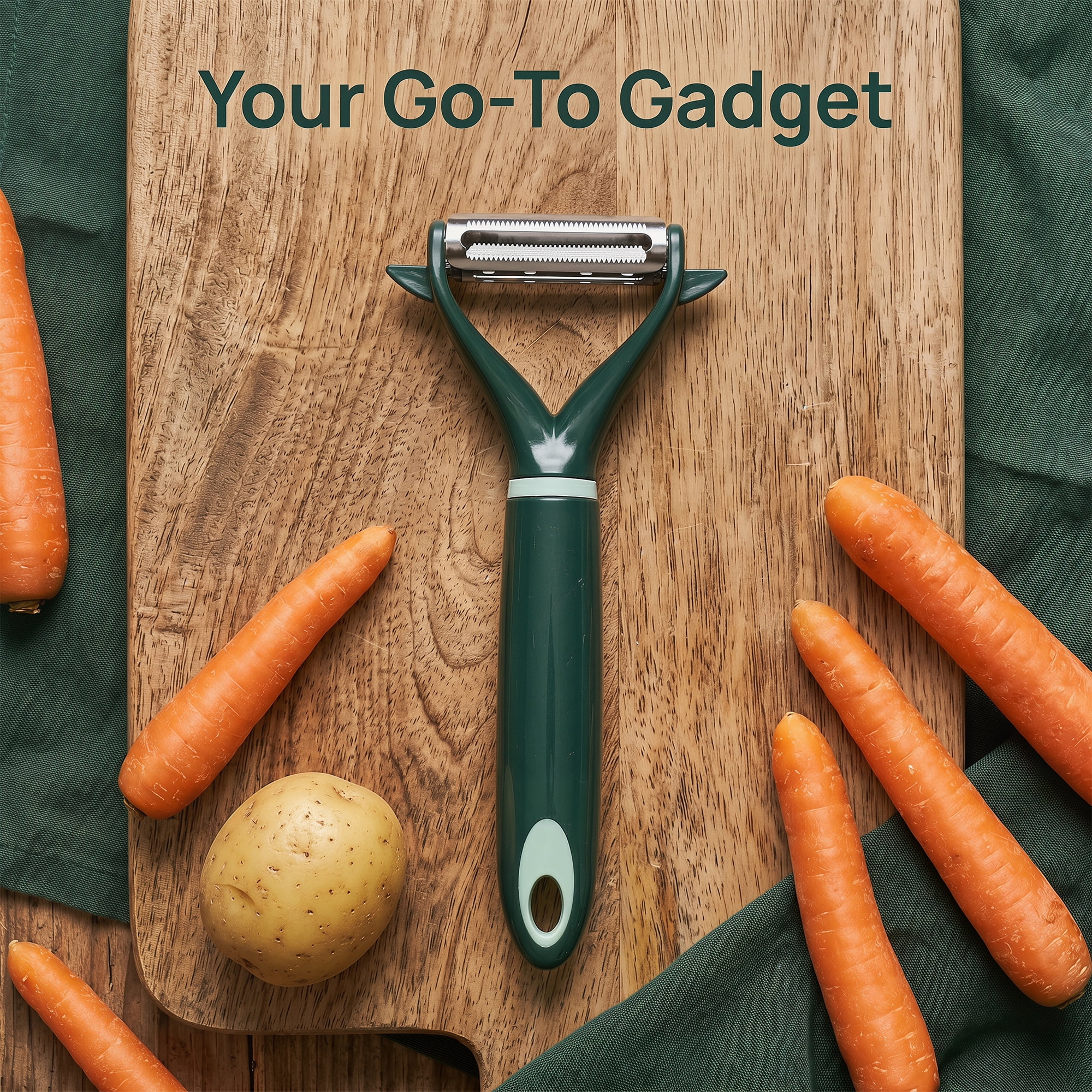 Unique Bargains Stainless Steel Peeler with Ergonomic Handle Emerald Green 6.7" x 3"
