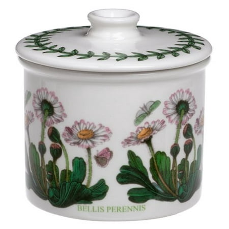 - Botanic Garden Drum Shaped Covered Sugar Bowl, Botanic Garden drum-shaped lidded sugar bowl, 3-1/4 inches in diameter By Portmeirion