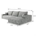 thumbnail image 4 of Demi Bonn Modern 107" Cloud Sectional Sofa, L-Shape Chaise, Deep Seat Modular Couch for Living Room & Bedroom, No Assembly Needed, Gray, 4 of 6