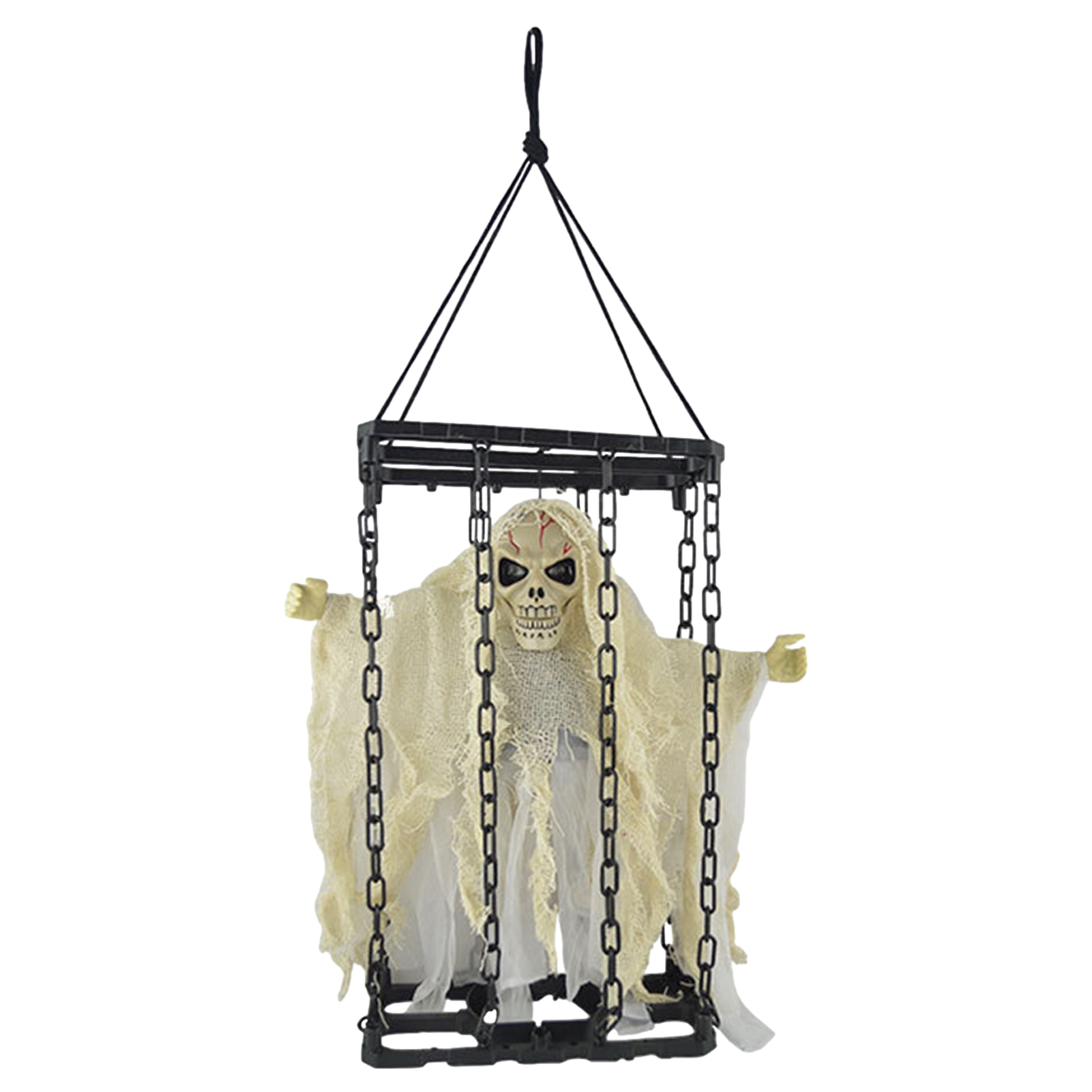 Viugreum Hanging Ghost Realistic Animated Prop Halloween Skeleton Hanging Halloween Decor