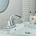 thumbnail image 6 of Zovajonia Bathtub Faucet Set 3-Hole Waterfall Bathroom Sink Faucet Wall Mounted Tub Filler Polished Chrome, 6 of 7