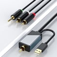 thumbnail image 3 of Digital to Analog Sound Conversion Cable Digital SPDIF Coaxial to Analog 3.5mm with Metal Connectors for HDTV, 3 of 10