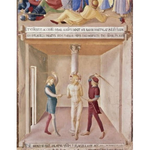 Posterazzi SAL3815398584 Christ is Beaten the Flagelation From the Life of Christ Fresco Cycle 1438-1445 Fra Angelico Ca1395-1455 Poster Print - 18 x 24 in.