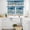 Blue Beige, variant on Purple Coastal Kitchen Curtains Sets for Windows 24 Inch Length, Summer Beach Nautical Abstract Art Rod Pocket Window Treatments Tier Curtains and Valances Set for Bedroom/Bathroom
