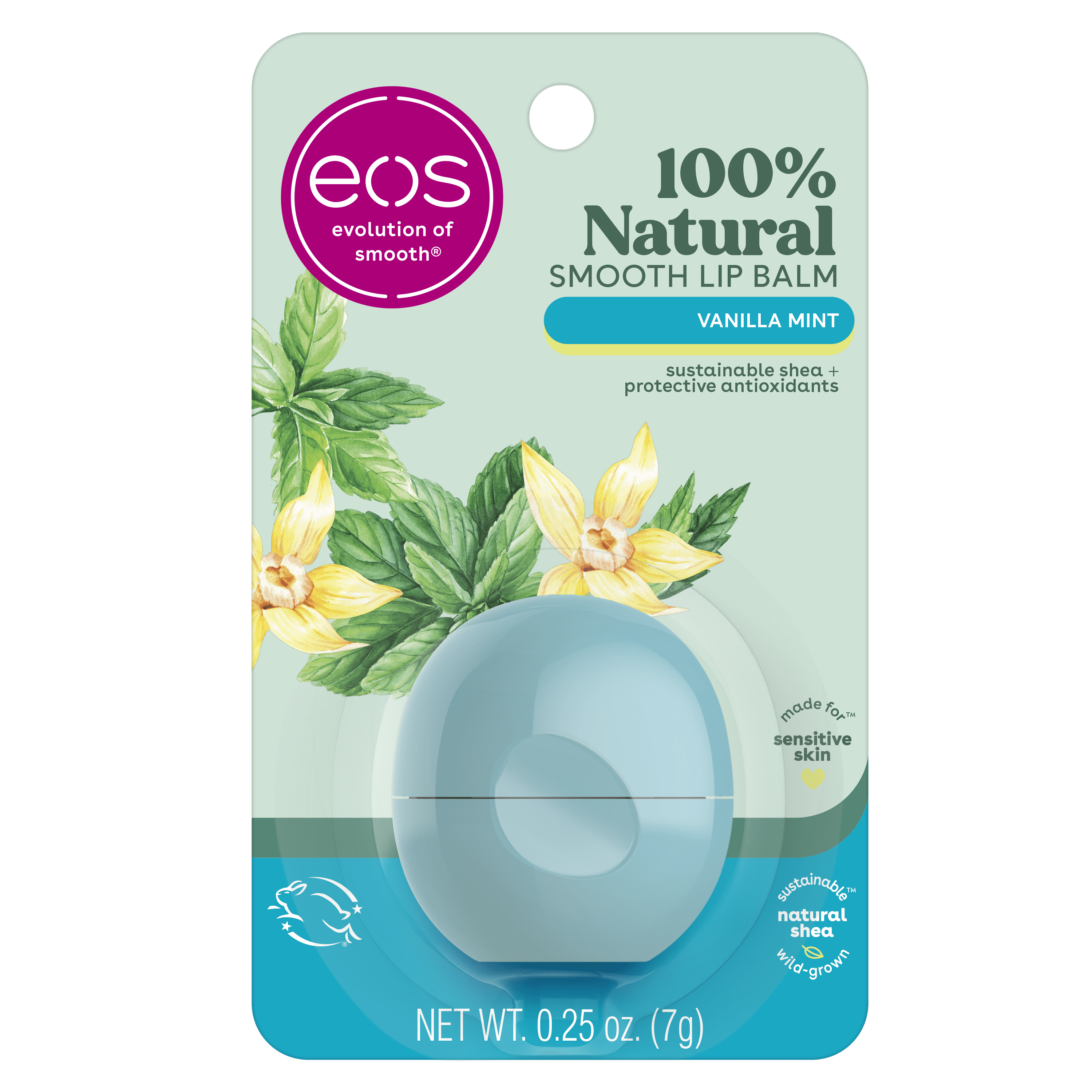 eos Super Soft Shea Lip Balm Sphere - Vanilla Mint | 0.25 oz
