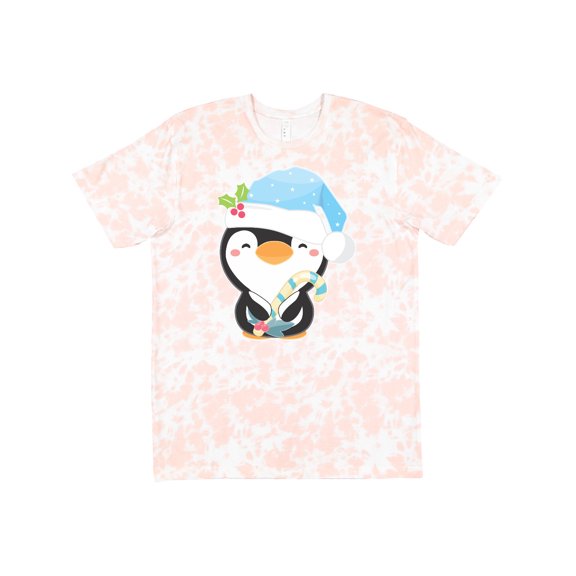 Inktastic Cute Christmas Penguin in Blue Hat T-Shirt
