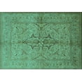 thumbnail image 1 of Ahgly Company Indoor Rectangle Oriental Turquoise Blue Traditional Area Rugs, 8' x 12', 1 of 4