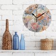 thumbnail image 6 of Blooming Roses with Dew Round Wall Clock Silent Analog Battery Operated Gold Pointer Home Decor 9.84" Diameter, 6 of 11