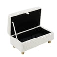 thumbnail image 2 of Black Corduroy Single Sofa with One Pillow, Two Throw Pillows, a Footstool and Two Storage Spaces (White), 2 of 11