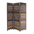 thumbnail image 1 of 3 Panneau de Style Moderne Écran Pliant en Bois, Multicolore, 1 of 2