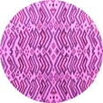 thumbnail image 1 of Ahgly Company Indoor Round Abstract Pink Modern Area Rugs, 4' Round, 1 of 4
