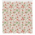 thumbnail image 3 of Ambesonne Strawberry Shower Curtain, Doodle Flower Branch, 69"Wx70"L, Fern Green Vermilion, 3 of 3