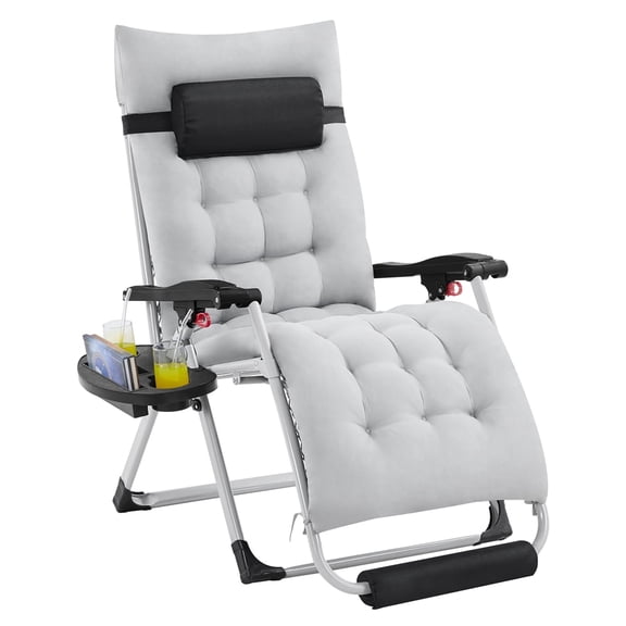 Yaheetech Zero Gravity Recliner with Cotton-padded Mattress, Gray