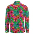 thumbnail image 4 of Tropical Floral Shirt Mens Paradise Print Casual Shirts Autumn Funny Blouses Long Sleeve Vintage Oversize Top Birthday Present, 4 of 6