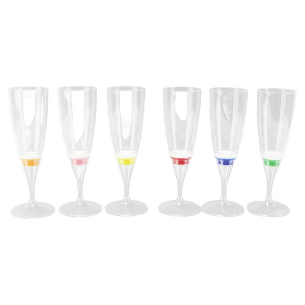 Copa Luminosa LED, 6 Piezas Copa De Cóctel Luminosa LED Ambiente Interesante Larga Resistencia 6 Luces De Colores Para Bar