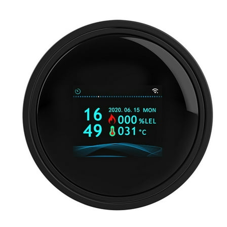 Wifi Natural Gas Sensor Tuya Smart Alarm Gas Leakage Detector Fire Security Digital LCD Temperature Display