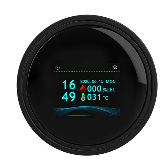 Wifi Natural Gas Sensor Tuya Smart Alarm Gas Leakage Detector Fire Security Digital LCD Temperature Display