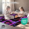 thumbnail image 4 of ODIKA 4'x6' Machine Washable Non-Slip Area Rug, Eclectic Arcade Color High Traffic Rug, Black, 35559, 4 of 7