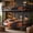 Black, variant on Full over Full Metal Bunk Bed with Ladder & Guardrails, Converts to Two Platform Beds, Round-Pipe Design