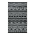 thumbnail image 4 of Nanan 5x8 Outdoor Plastic Rug,Portable Plastic Outdoor Rug, Waterproof & UV Resistant, Non-Slip, Easy to Clean for Camping, Patio, Garden, Beach, Picnic, Black White, 4 of 7