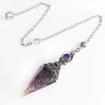 thumbnail image 5 of 7 Chakra Orgone Faceted Cone Pendulum Dowsing Crystal Healing Chips Pendant, 5 of 9