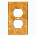thumbnail image 2 of Metal Light Switch Plate Outlet Cover (Image of Marble Brown MAR027), 2 of 13