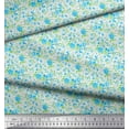 thumbnail image 2 of Soimoi Rayon Fabric Leaves & Rose Flower Printed Fabric 1 Yard 56 Inch Wide, 2 of 3
