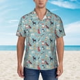 thumbnail image 4 of Daiia Animal Dog Hawaiian Shirt for Men Gentle Cotton Regular Short Sleeve Casual-XX-Large, 4 of 9