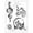 F, variant on EGNMCR Fake Tattoos, Tattoo Stickers Mamba Flower Marks Death Snake One-time Temporary Sticker Tattoo stickers