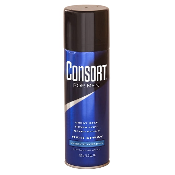 Consort For Men Spray para el cabello sin perfume Extra Hold 8.30 oz (Paquete de 2)