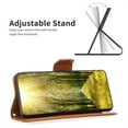 thumbnail image 2 of Allytechgroup Flip Wallet Phone Case for iPhone 16 with Lanyard, RFID Blocking PU Leather Case with Kickstand Credit Card Slot Full Body Protective for iPhone 16, Brown, 2 of 5