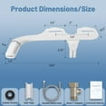 thumbnail image 4 of SAMODRA Bidet Attachment, Non-Electric Toilet Bidet Seat with Adjustable Water Pressure, 4 of 9
