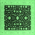 thumbnail image 1 of Ahgly Company Indoor Square Oriental Emerald Green Traditional Area Rugs, 3' Square, 1 of 4
