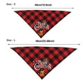 thumbnail image 3 of GXXGREAT Christmas Day Pet Bandanas Small Medium Large Dog Dog Cat Double Layer Can Supplies Teddy Triangle Towel Bib Front Print Reverse Plain Plaid Holiday Daily Dual Use, 3 of 7