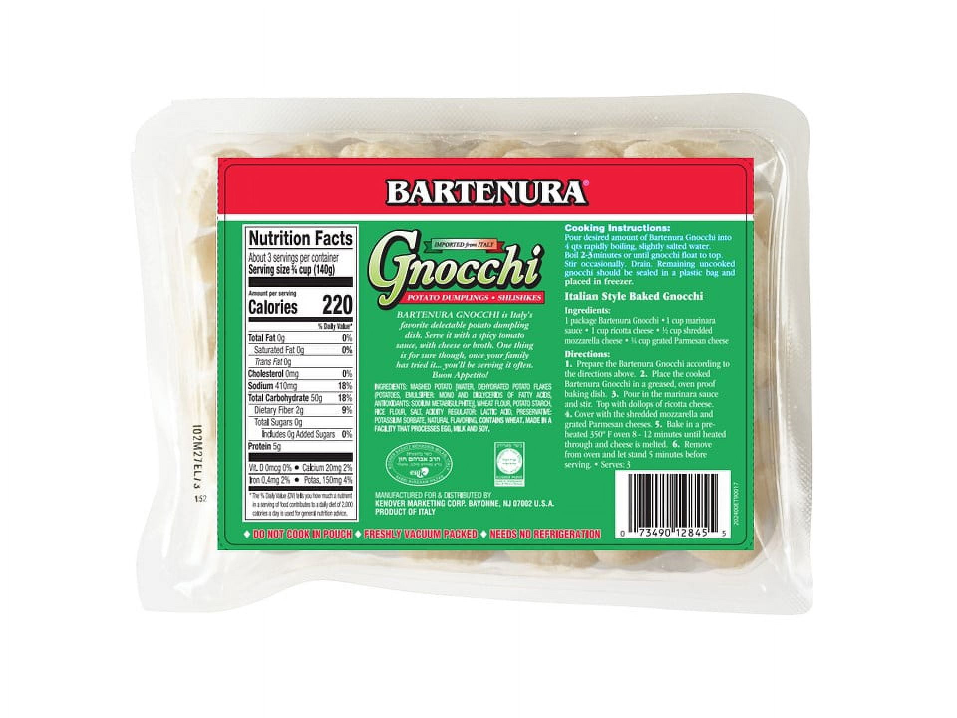 (2 pack) Bartenura Potato Gnocchi, 16 oz