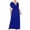 Blue, variant on Dresses for Women 2026 Plus Size Fashion Plus-size Solid Color V-neck Loose Dress Short Sleeve Round Neck Ankle-length Dress