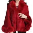 thumbnail image 1 of relayinert Thick Wrap Shawl Comfortable To Wear Attractive And Charming Dry Clean Nylon Warm In Winter Winered, 1 of 6