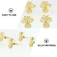 thumbnail image 2 of 4pcs Christmas Pineapple Design Napkin Rings Alloy Napkin Holder Party Decor, 2 of 6
