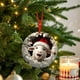 thumbnail image 4 of Animales Sonrientes Navideños con Gorros de Papá Noel Como Adornos para El Árbol, 4 of 6