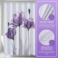 thumbnail image 6 of Unique Bargains Shower Curtain Waterproof Sets with Hooks Purple 71"W x 71"L, 6 of 7