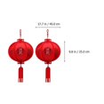 thumbnail image 2 of 2 Pcs Decorative Pendants Hollow Ornaments Crafted Party Lanterns (Red, S), 2 of 3