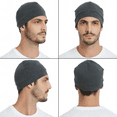 thumbnail image 5 of EINSKEY Cotton Skull Cap 4pcs Thin Cancer Chemo Hat Beanies for Men Women 2 Blue,Black,Grey, 5 of 8