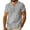 Gray, variant on Men's Casual Shirts Short Sleeve V-Neck Solid Color Button-up Pullover Shirts Men's Casual Loose Leisure Breathable Tops