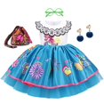 thumbnail image 1 of Vestido de princesa para niñas Encanto Mirabel Vestidos con encanto Carnaval Halloween Niños Fiesta de cumpleaños Disfraz de Madrigal Niños Vestidos de baile 18-24M Tag-90 Gao Jinjia LED, 1 of 2