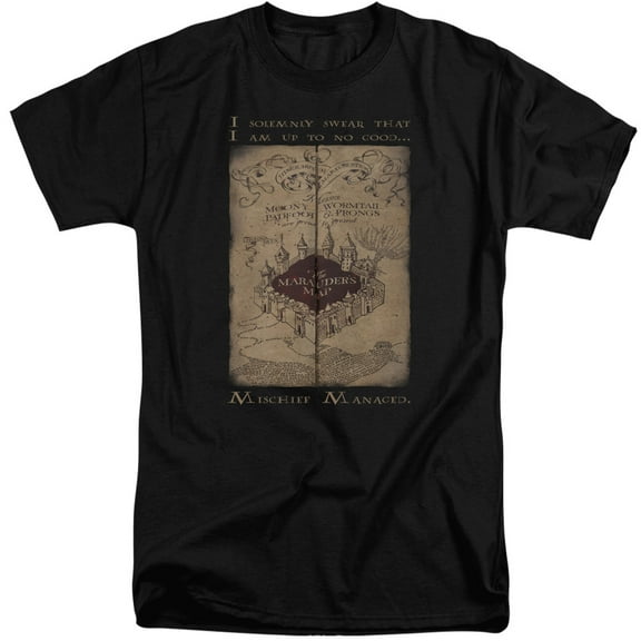 Harry Potter - Marauders Map Words - Tall Fit Short Sleeve Shirt - XXX-Large