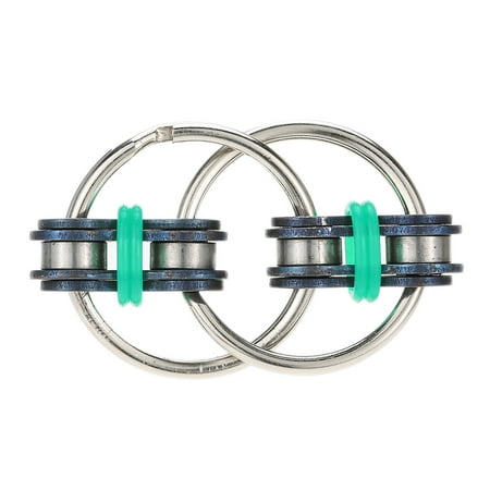 Widgets Toy Mini Dual Key Ring Fidget Toy Interlocking Chain Links Widget EDC Pocket for Attention Focus Fun Desktoy Anxiety Stress Relief ADHD ADD Autism Kids Adults Gift Idle Hands ()