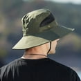 thumbnail image 5 of Baberdicy Men's Mesh Bucket Hat - Breathable Fishing Cap - Foldable Sun Protection - Outdoor Summer Essential - Mens Outdoor Sun Protection Mesh Breathable Fisherman Cap Army Green,One Size, 5 of 6